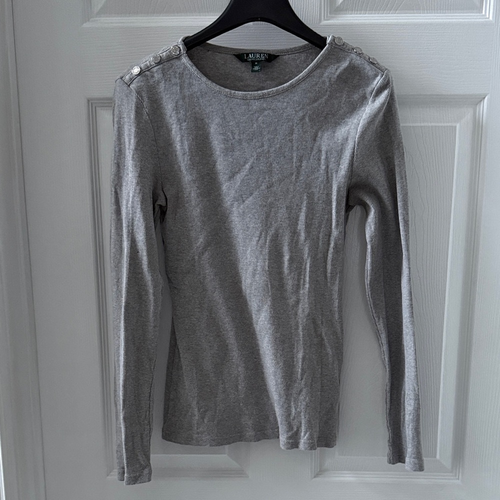 Ralph Lauren Heather Gray Long Sleeve Tee
